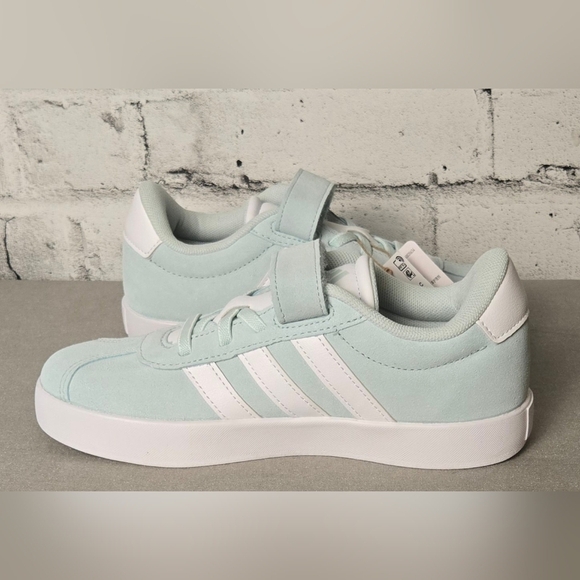 Adidas VL Court 3.0 EL C Kids Light Blue Skate Shoes NWT Size 2.5 - Picture 8 of 15